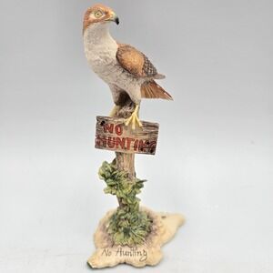 Lowell Davis No Hunting Figurine Hawk On Sign Border Fine Art Schmid Limited #